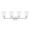 Designers Fountain Westin 31in 4-Light Satin Platinum Modern Industrial Indoor Vanity Light with Clear Glass Shades 95704-SP - alternate 1